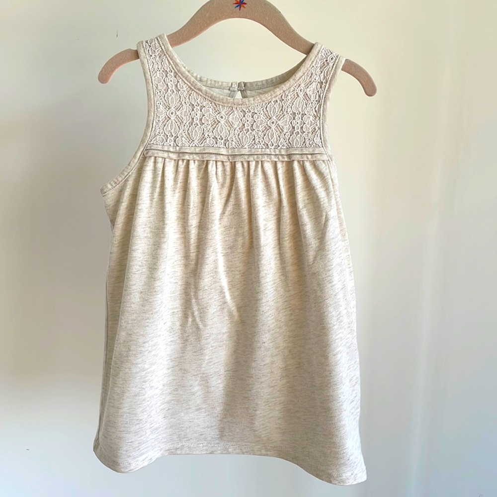 Children’s Place, Lace Beige Tank Top, 7/8